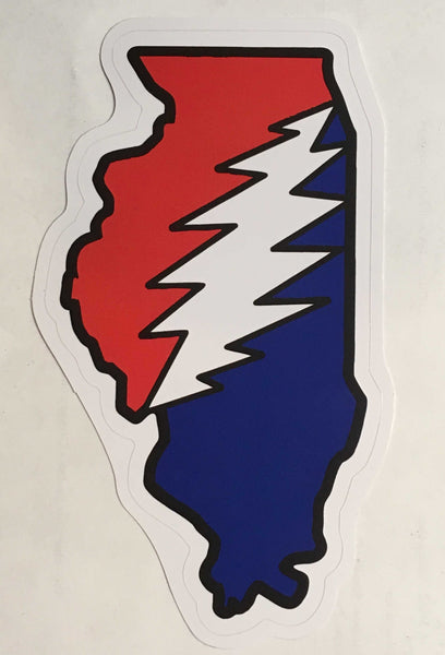 Grateful Dead - Illinois Bolt Bumper Sticker - Sticker