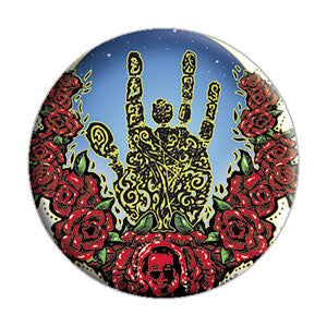 Jerry Garcia - Hand & Roses Button