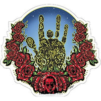 Jerry Garcia - Hand & Roses Sticker - Stickers