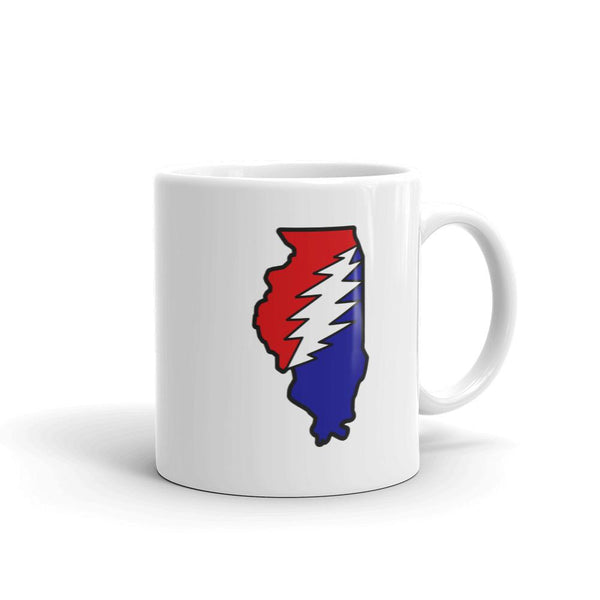 Grateful Dead Illinois Deadhead Bolt Coffee Mug Mugs Gratefuldeadshop.com 