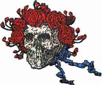Grateful Dead - Bertha Skull And Roses Head Patch - Patches